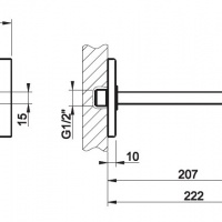Комплектующие Настенный излив, хром 