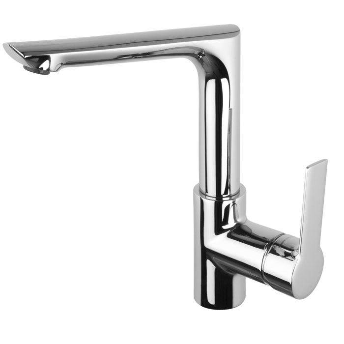 Смесители Смеситель для раковины, на 1 отверстие, с литьевым вращающимся изливом, цвет хром 