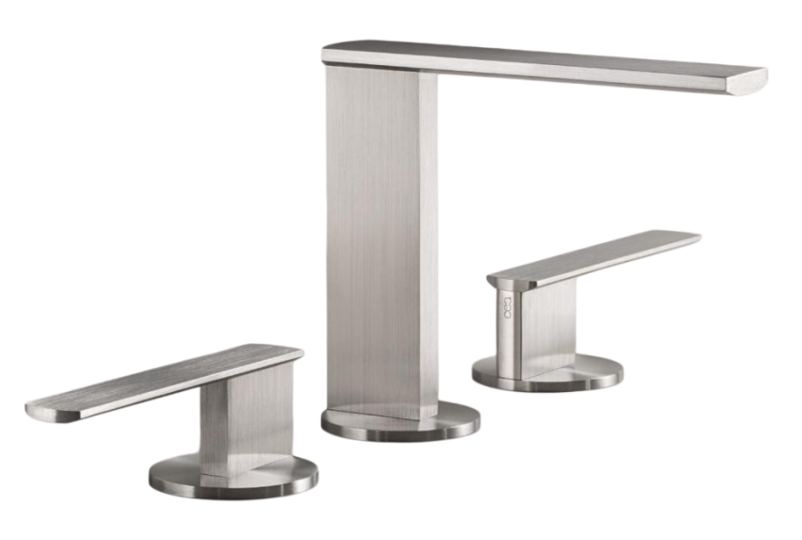 Смесители Смеситель для раковины Ayla, двухрычажный, аэратор, цвет нержавеющая сталь 