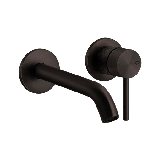 Смесители Настенный смеситель для раковины внешняя часть черный матовый 