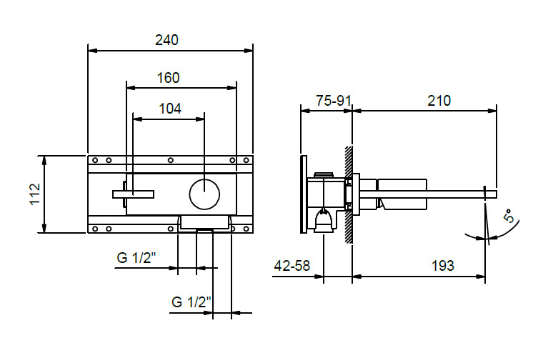 Смесители Встраиваемая часть смесителя 