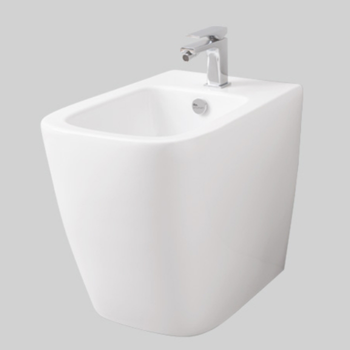 Биде напольное 36х52 см, 1 отверстие, цвет белый/покрытие Saniglaze