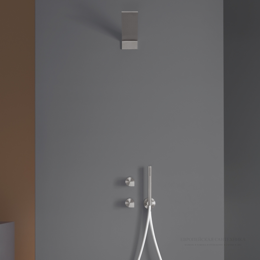 Смесители Смеситель для ванны/душа Duet, настенный, цвет сатинированная сталь 