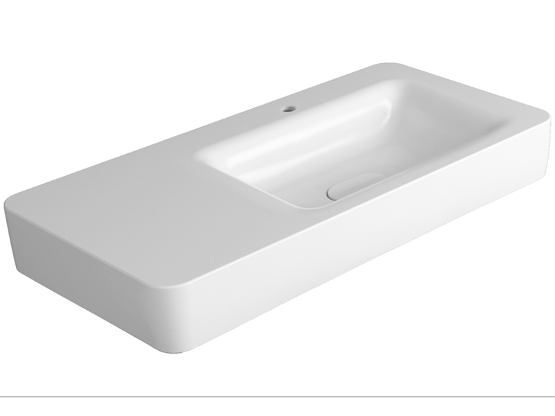 Раковины Раковина накладная или подвесная, 1 отверстие под смеситель, цвет белый глянцевый 