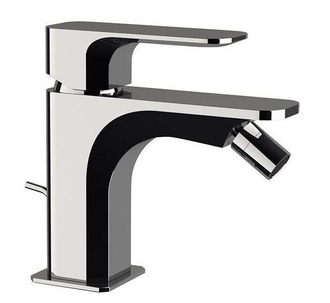 Однорычажный смеситель для биде с донным клапаном, цвет графит