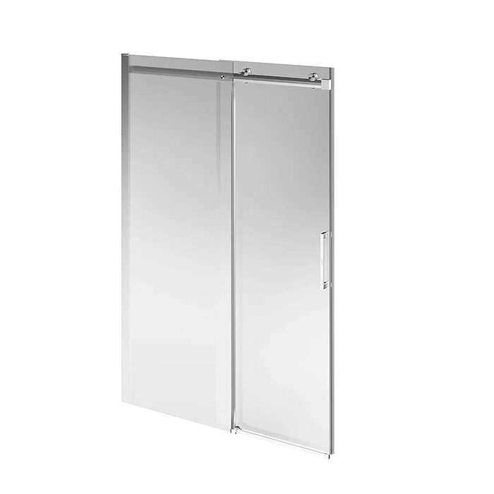 Душевая дверь, раздвижная с функцией soft close, 140х210, брашированный никель, уп-ка 1/2