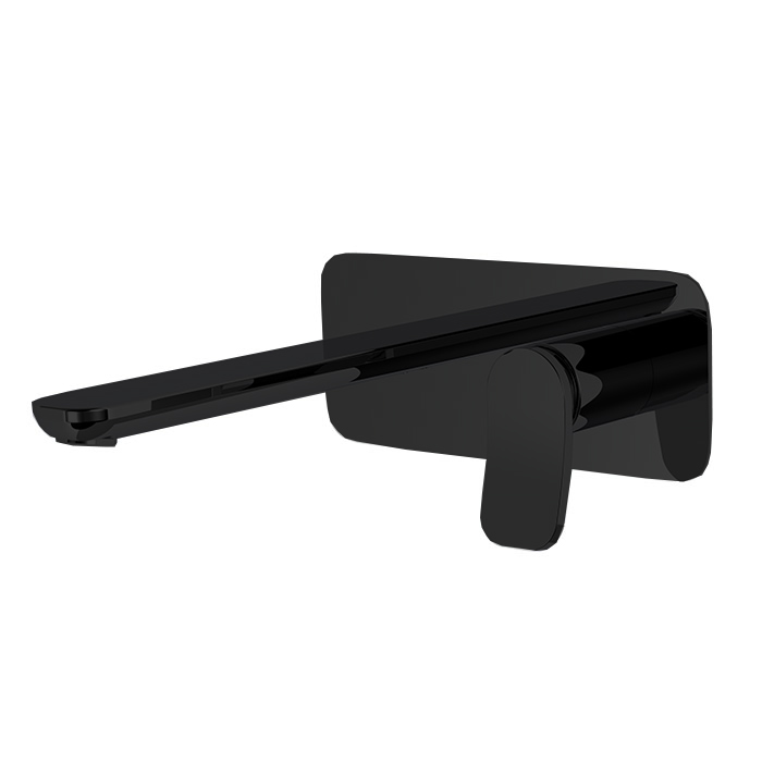 Смесители Flo Cмеситель для раковины, встраиваемый, излив: 19.6см., цвет: чёрный матовый 