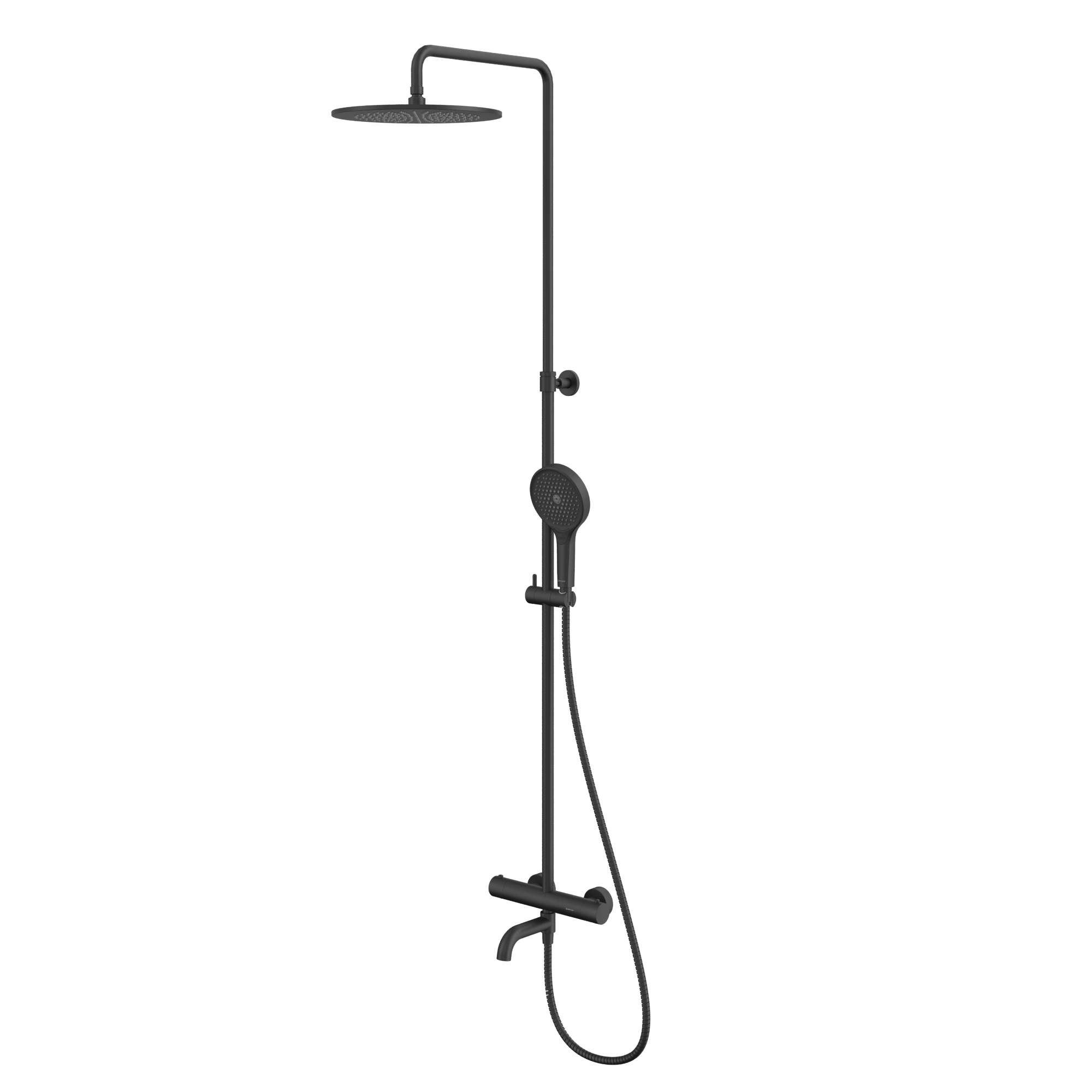 Душевая программа Термостатическая система для ванны наружного монтажа Y1234TOPBL (черный мат) 