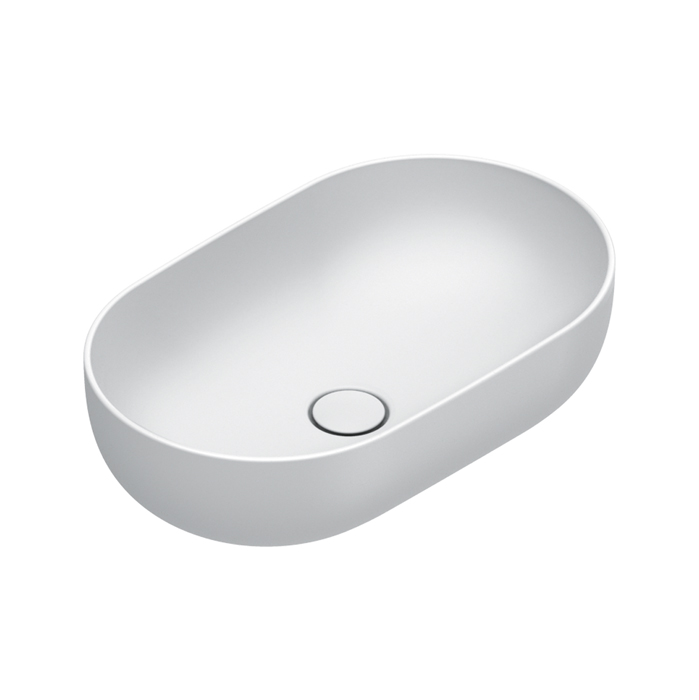 Раковина 60x37 h16 накладная, без отверстий под смеситель, покрытие Cataglaze+, цвет белый матовый