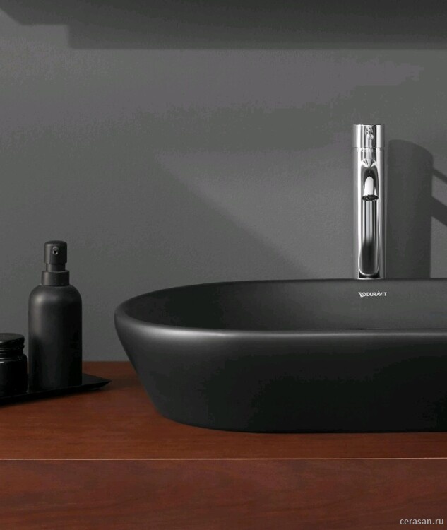 Раковины Раковина 400x400x120, отверстия для смесителя-отсутствуют, цвет антрацит матовый 