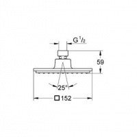 Душевая программа Верхний душ 27705 000 Euphoria Cube, хром 