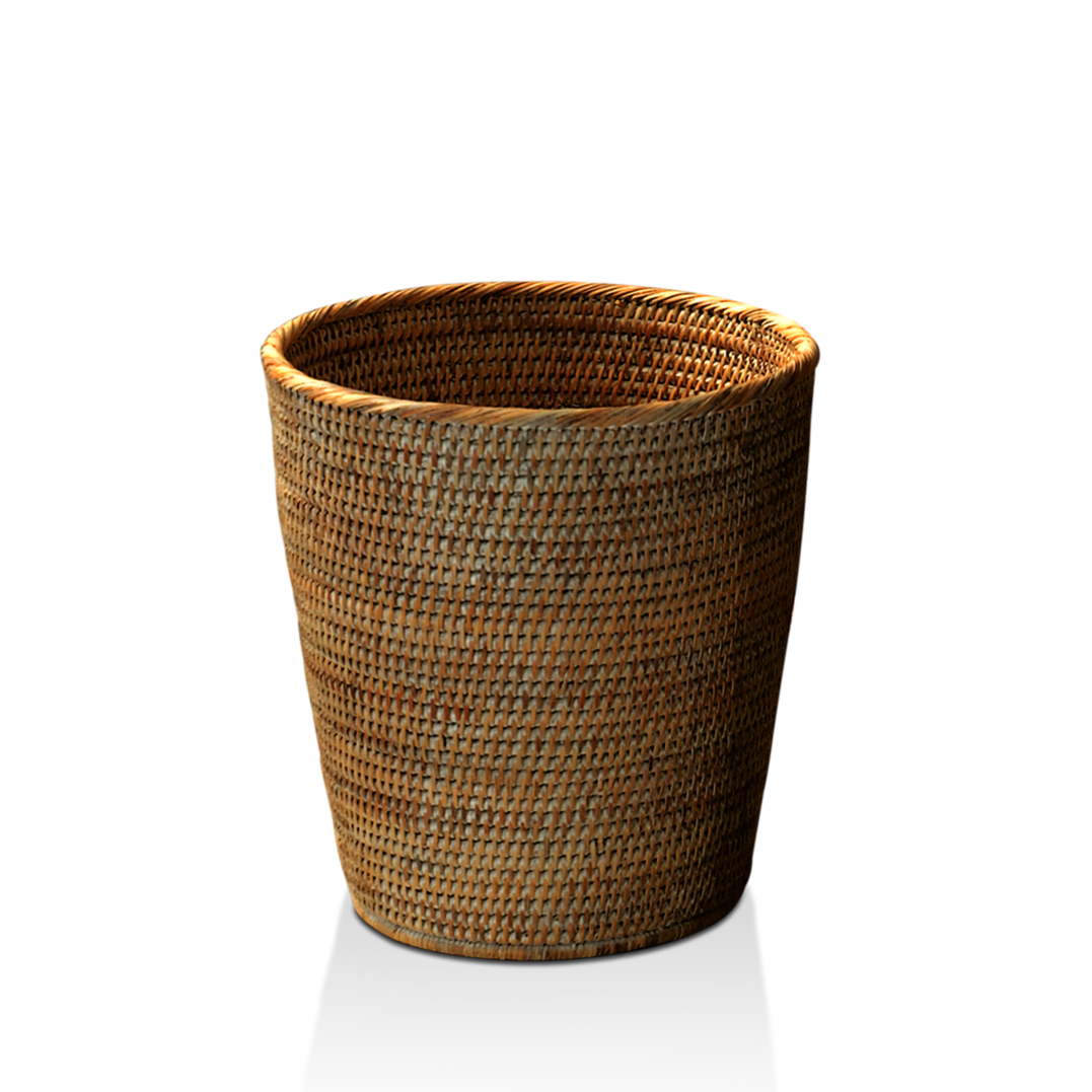 PK Корзина для бумаги ротанг темный