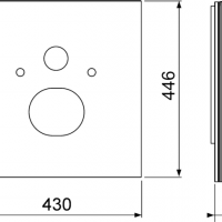 Комплектующие TECElux Нижняя панель  для установки унитазов Duravit SensoWash C 