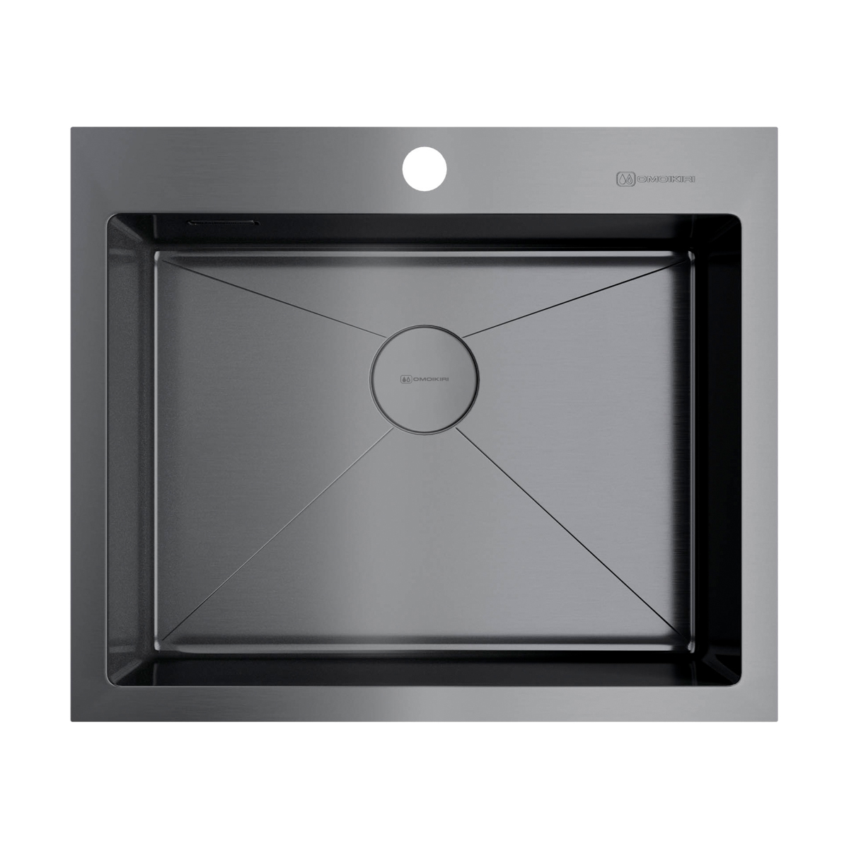 Кухонные мойки Кухонная мойка 590x510x200 Akisame 59-GM нержавеющая сталь/вороненая сталь 