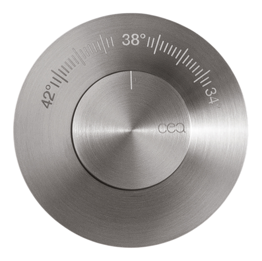 Смесители Термостат Gastone, встраиваемый, внешняя часть, сталь, цвет сатинированная нержавеющая сталь 