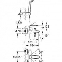 Смесители Eurodisc Cosmopolitan 33395 002 Смеситель для ванны 