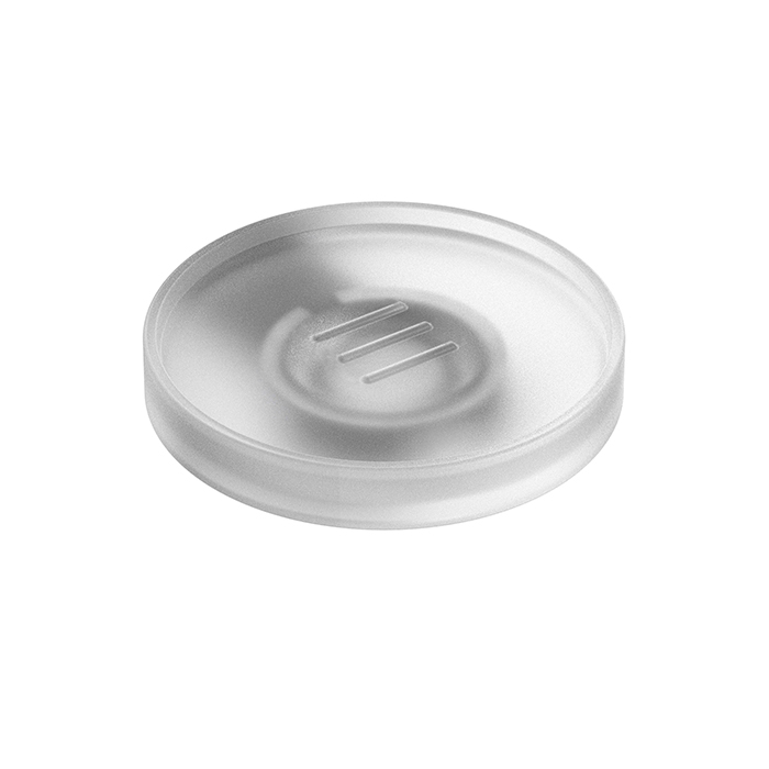  Мыльница подвесная, цвет черный матовый/матовое стекло