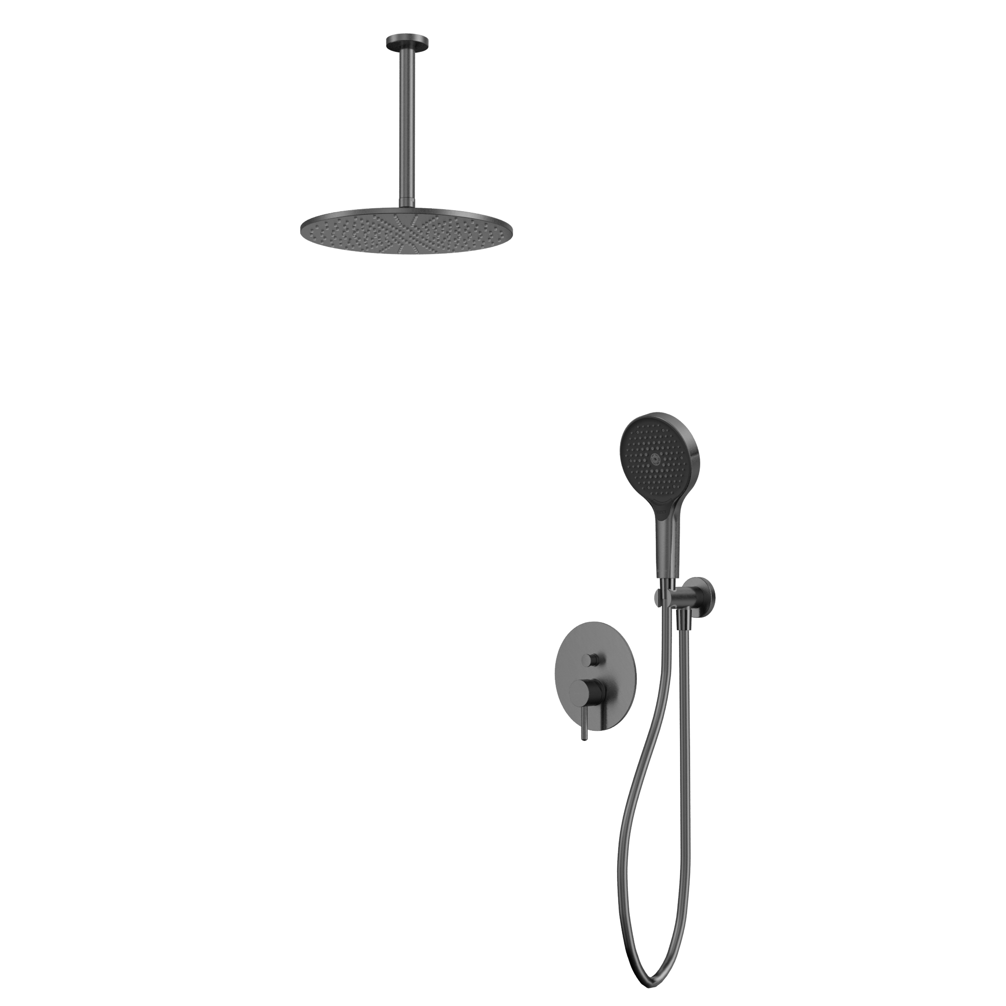 Душевая программа Система для душа скрытого монтажа YSET12TOPGM (оружейная сталь) 