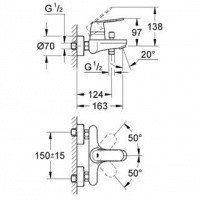 Смесители Eurosmart Cosmopolitan 32831 000 Смеситель однорычажный для ванны 