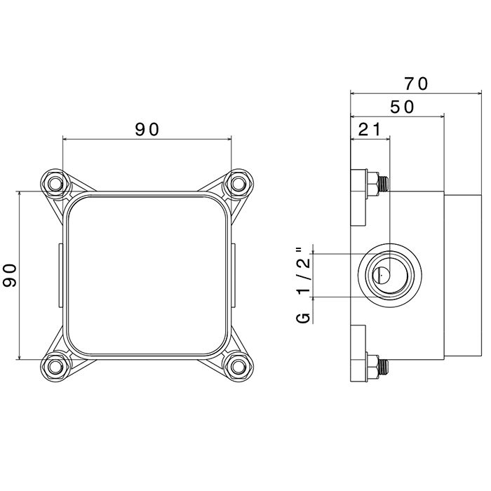 Смесители Встраиваемая часть напольного смесителя однорычажного для раковины/ванны 