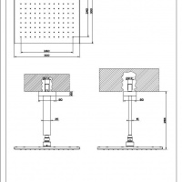 Душевая программа Верхний душ 300x300x270, хром 