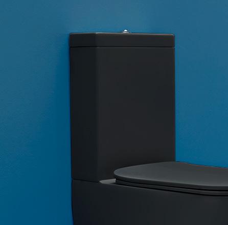 Бачок для унитаза моноблока (без механизма слива), цвет черный матовый