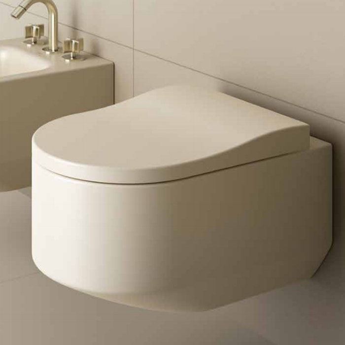 Baia Унитаз подвесной 56x38x30см безободковый, цвет: greige