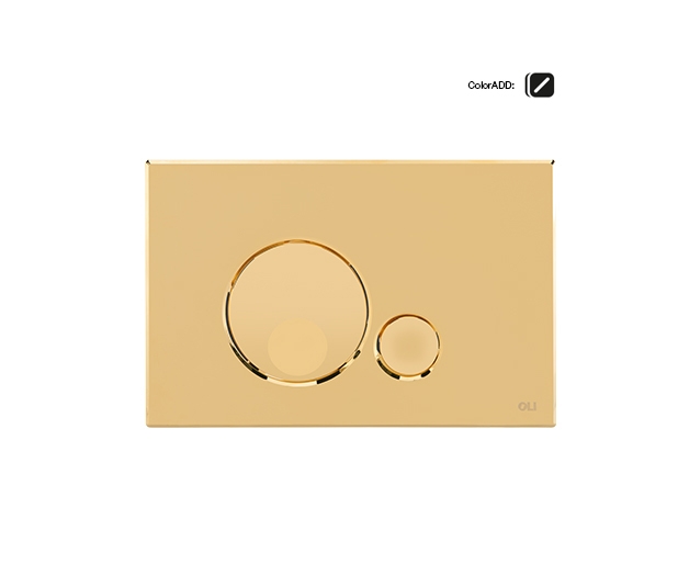 Системы инсталляции Панель механическая двойная GLOBE, пластик, золото 