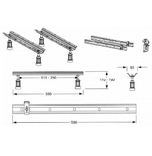 Ножки для ванной Tonic II