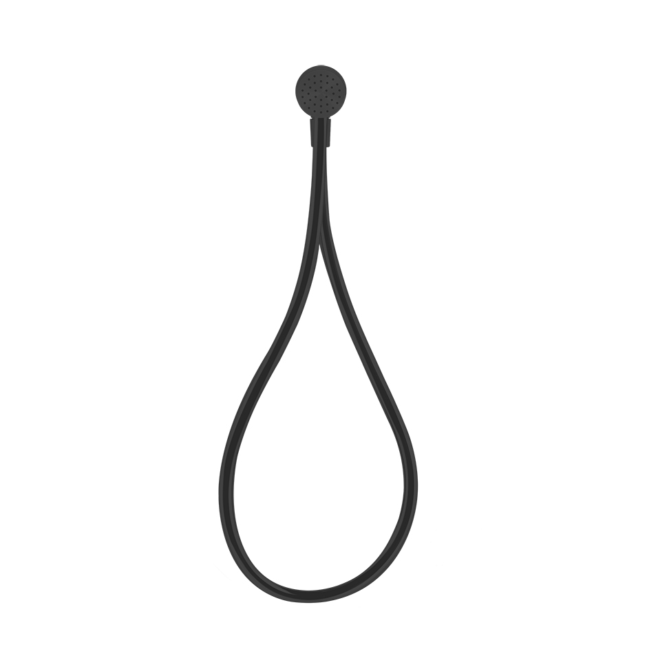 Душевая программа Душевой магнитный комплект, состоящий из вывода воды, держателя, шланга 1,50 м и лейки, цвет черный матовый 