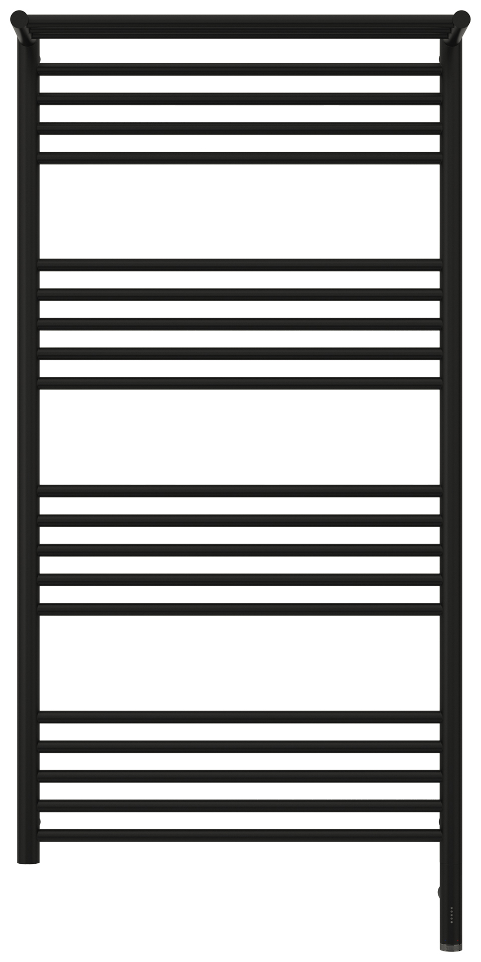 Полотенцесушители Полотенцесушитель электрический с одной полкой 1200х600 / МЭМ правый (Матовый чёрный) 