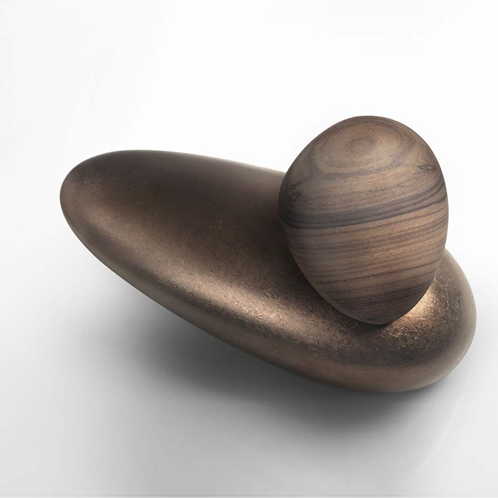 Смесители Gessi Equilibrio Смеситель для раковины дизайнерский, на 1 отверстие, без ручки (арт.52002), цвет: медь Materic 