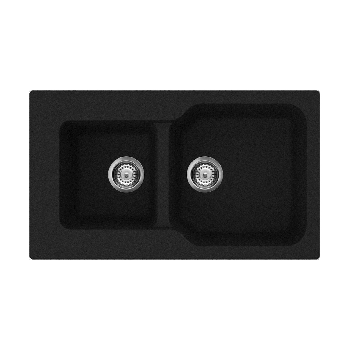 Кухонные мойки Кухонная мойка 860x500x190 Maru 86-2-BL Tetogranit/черный 