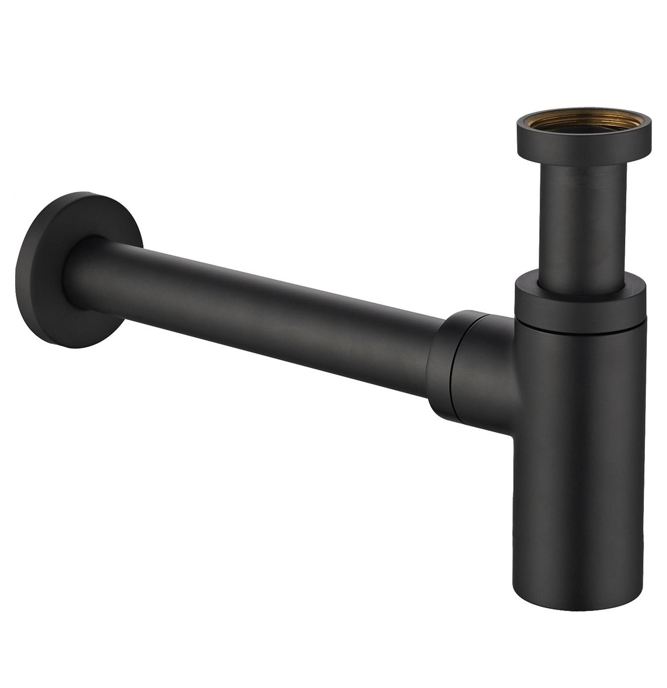 Комплектующие Сифон для для раковины биде, чёрный матовый 