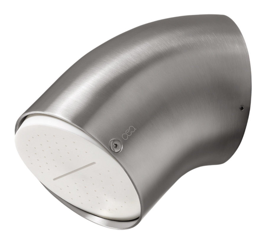 Душевая программа Душ верхний Free Ideas, настенный, регулируемый, 2-позиционный, Delrin® ,с дождевой и водопадной струей, P. 140 мм, внешняя часть, сталь, цвет сатинированная сталь 