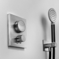 Смесители Термостат для ванны на 3 потребителя, внешняя часть, никель шлифованный 