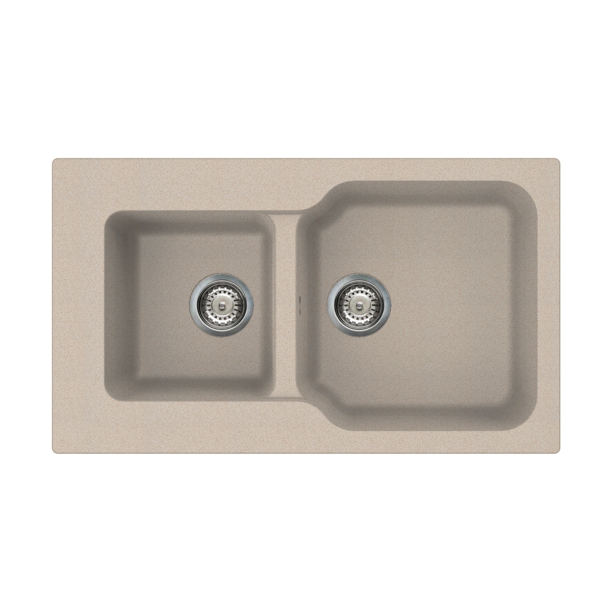 Кухонные мойки Кухонная мойка 860x500x190 Maru 86-2-SA Tetogranit/бежевый 