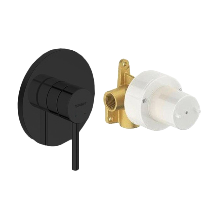 Смесители Смеситель для душа, скрытая часть в комплекте, черный матовый 