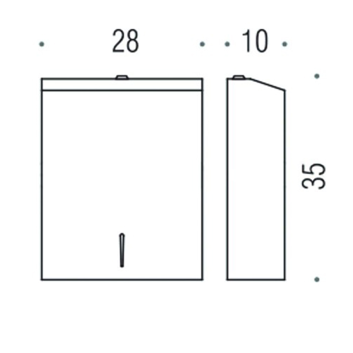 Аксессуары для ванной Контейнер для бумажных полотенец, цвет полированная нержавеющая сталь 