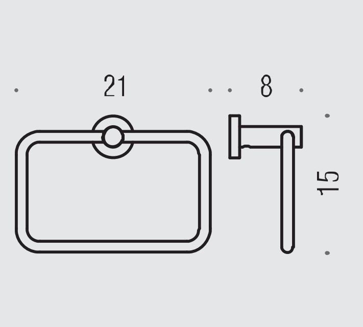 Аксессуары для ванной Полотенцедержатель-кольцо, цвет хром 