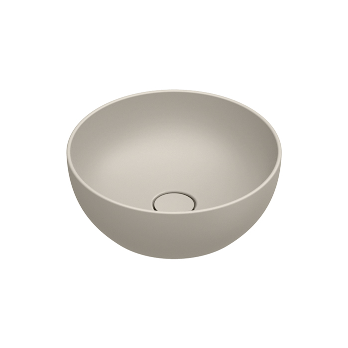 Раковины Раковина 40 h15 накладная, без отверстий под смеситель, покрытие Cataglaze+, цвет Sabbia Satinato 