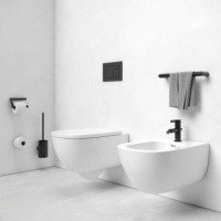 Аксессуары для ванной Держатель для запасного рулона туалетной бумаги (чёрный матовый) 