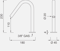 Смесители Настольный вращающийся кран с возможностью фиксации FRE06 