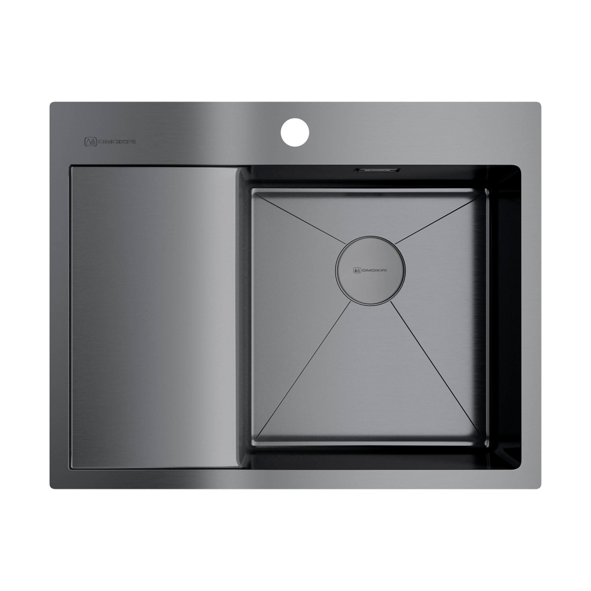 Кухонные мойки Кухонная мойка 650x510x200 Akisame 65-R-GM нержавеющая сталь/вороненая сталь 
