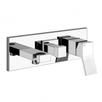 Смесители Смеситель с изливом, подводом воды, держателем лейки и переключателем PULL(внешние части), цвет хром 