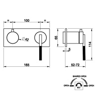 Смесители Смеситель для ванны внешняя часть хром 