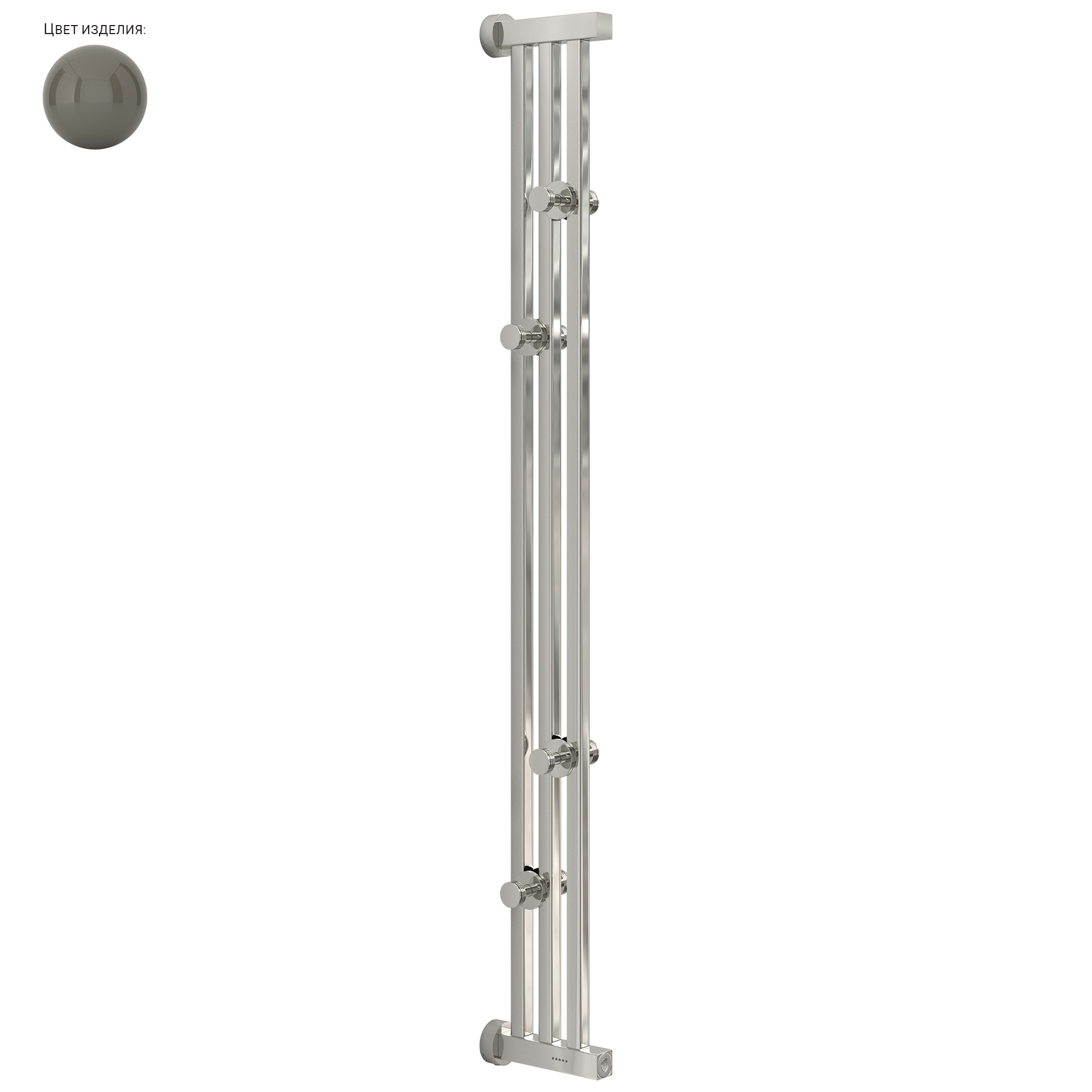 Полотенцесушители Полотенцесушитель электрический 1200х166 (RAL 7039 Кварцевый серый) 