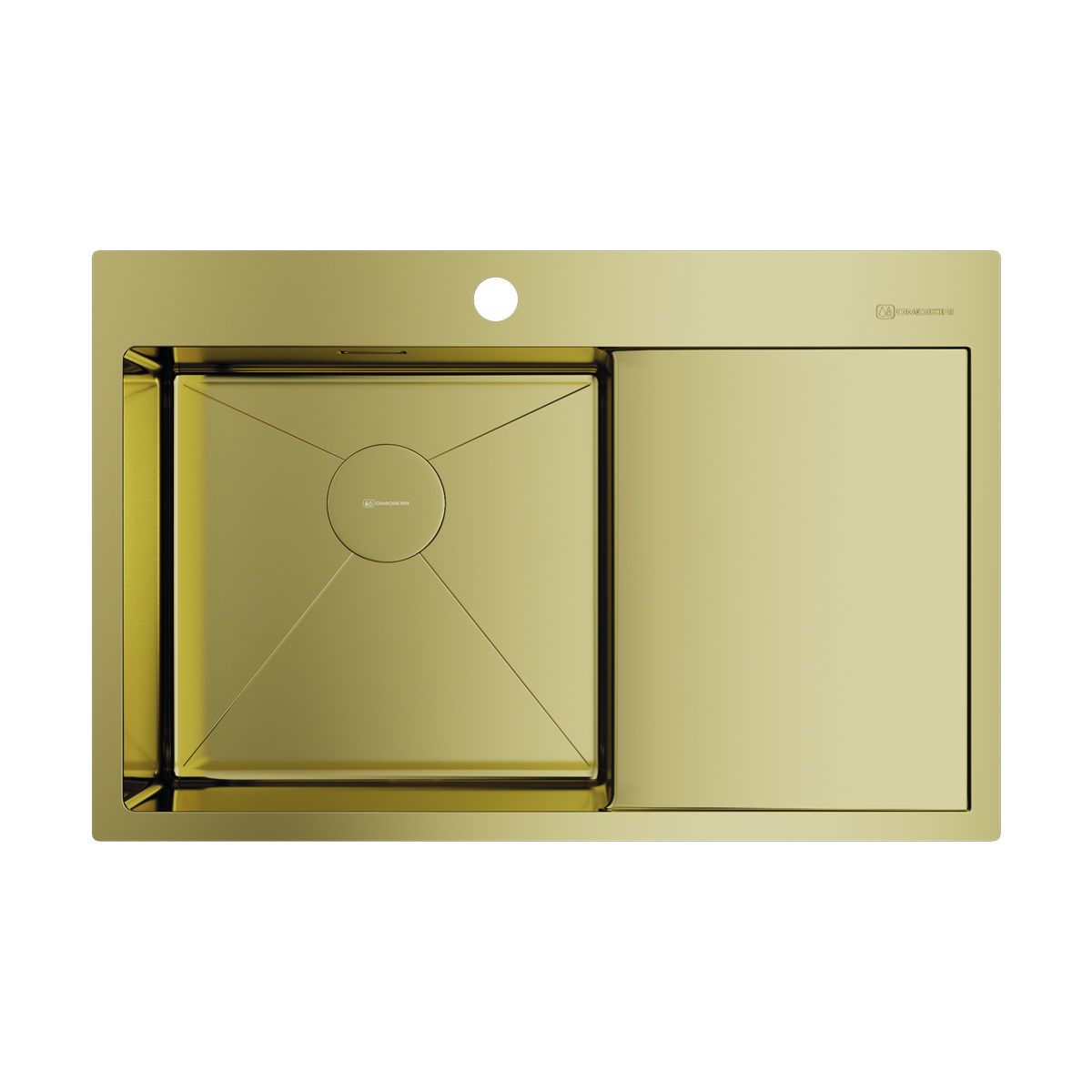 Кухонные мойки Кухонная мойка 780x510x200 Akisame 78-L-LG нержавеющая сталь/светлое золото 