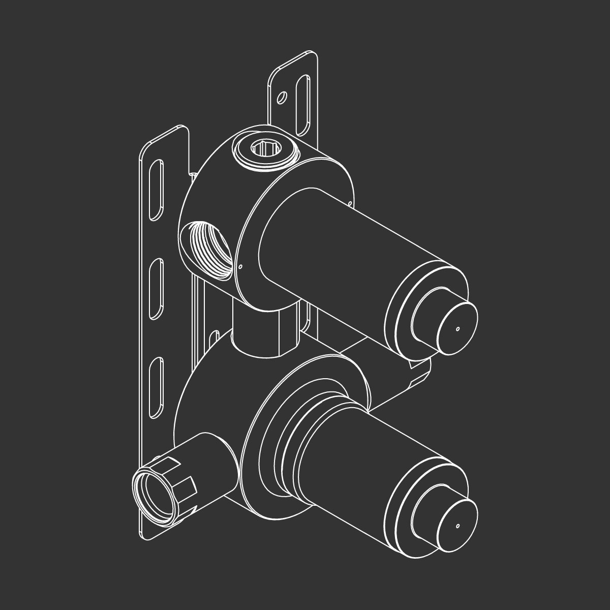 Смесители скрытая часть настенного термостатического смесителя 