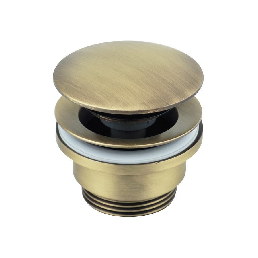 Комплектующие Выпуск для раковины универсальный | Донный клапан, бронза матовая 